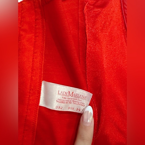 Vintage Red Corset bustier cami top - Picture 4 of 5